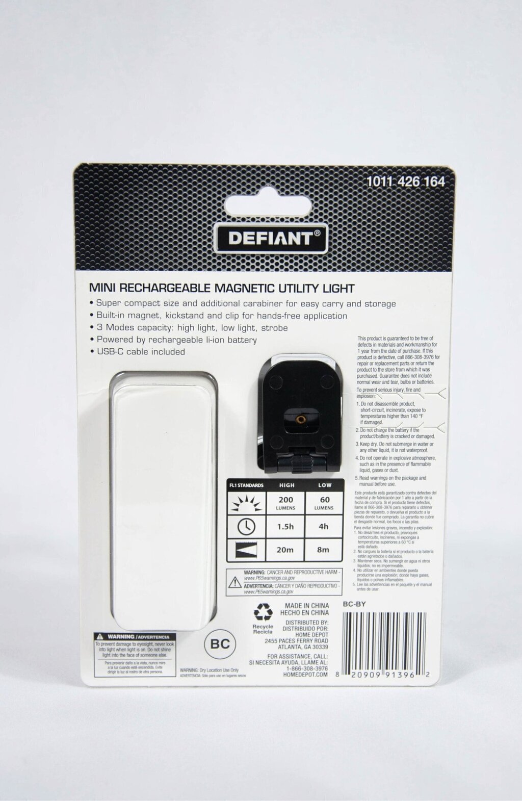 LANTERNA MAGNTICA RECARREGÁVEL 200 LUMENS - DEFIANT - Imagem 3