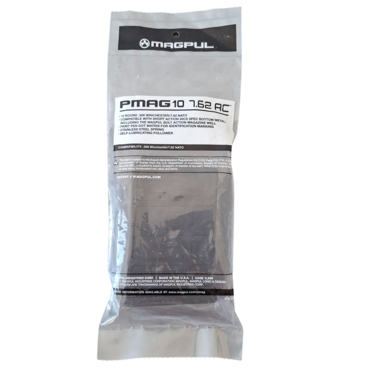 CARREGADOR MAGPUL AC PMAG .308 7.62X51 - COMPATÍVEL COM RIFLE RANGER 308 - 10 TIROS - Imagem 4